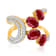 KALLATI Yellow Gold 3.35 ctw Ruby and Diamond Ring