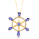 KALLATI Yellow Gold "Renaissance" 1.95ctw Nautical Tanzanite
and Diamond Pendant