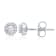 KALLATI White Gold "Eternal" 0.35ct Round Diamond Earrings