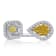 KALLATI 14K White Gold "Sunset" 0.95ct White & Natural
Yellow Diamond Ring