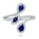 KALLATI White Gold 1.20 ctw Sapphire and Diamond Ring