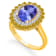 KALLATI Yellow Gold "Renaissance" 3.20ctw Natural Tanzanite
& Diamond Ring