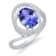 KALLATI 14K White Gold 2.20 ctw Tanzanite and Diamond Ring