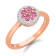 KALLATI Rose Gold "Heirloom" 0.45ctw Pink Sapphire &
Diamond Ring