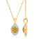 KALLATI Yellow Gold "Sunset" 0.30ct Round White & Natural
Yellow Diamond Pendant