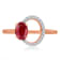 KALLATI Two-Tone Gold 0.65 ctw Ruby and Diamond Ring