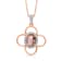 KALLATI Rose Gold "Heirloom" 1.30ctw Round Morganite and
Diamond Pendant