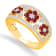 KALLATI Yellow Gold "Heirloom" 1.25ctw Ruby & Diamond Ring