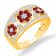 KALLATI Yellow Gold "Heirloom" 1.25ctw Ruby & Diamond Ring