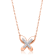 KALLATI Rose Gold "Eternal" 0.10ct Round White Diamond Necklace