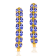 KALLATI 14K Yellow Gold "Renaissance" 2.85 ctw Tanzanite Hoop Earrings