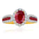 KALLATI Yellow Gold 1.85 ctw Ruby and Diamond Ring