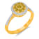 KALLATI White Gold "Sunset" 0.55ct White & Natural Yellow
Diamond Ring
