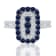 KALLATI White Gold "Heirloom" 1.35 ctw Sapphire & Diamond Ring
