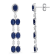 KALLATI 14K White Gold Sapphire and Diamond Chandelier Earrings 9.65ctw