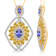 KALLATI Yellow Gold "Renaissance" 4.00 ctw Tanzanite amnd
Diamond Pendant