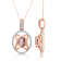 KALLATI Rose Gold "Heirloom" 1.40ctw Morganite and Diamond Pendant
