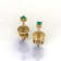 Grass Collection - Gold over Sterling Silver Earrings  – 1 Intense Green
Natural Emerald
