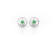 Grass Collection - Sterling Silver Star Earrings  – 1 Intense Green
Natural Emerald