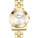 Ferragamo Gancino Silver Tone Dial Yellow Stainless Steel Bracelet Watch