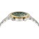 Greca Logo Mens Watch Two Tone Case Green Guilloché Dial Two Tone Bracelet