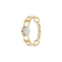 Double Gancini Burgundy Dial Yellow Stainless Steel Bracelet Watch