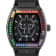 The Hexagon Phantom Black Dial Silicone Strap Watch