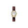 Gancini Twisted Mother of Pearl Dial Leather Strap Watch