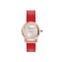 Ferragamo Gancini Red Leather Strap Watch
