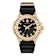 Plein Majesty Black Dial Silicone Strap Crystal Watch