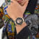 The $kull Spikes Black Dial Silicone Strap Watch
