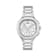V-Chrono Square Silver Tone Dial Stainless Steel Bracelet Watch