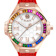 Plein Lady Royal Crystal Silver Dial Silicone Strap Watch