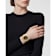 Greca Reaction Black Dial Yellow Stainless Steel Bracelet Watch