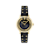 Greca Fortuna Black Dial Leather Strap Watch