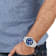 V-Code GMT Blue Sunray Dial Stainless Steel Bracelet Watch
