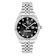 Date Superlative Black Dial Stainless Steel Crystal Watch