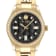 Queen Crystal Black Dial IP Yellow Bracelet Watch