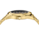 V-Code GMT Black Sunray Dial Yellow Stainless Steel Bracelet Watch
