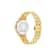 Greca Fortuna Black Dial Yellow Stainless Steel Bracelet Watch