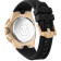 Philipp Plein Octagon Beige Dial Yellow Bezel Black Silicone Strap Watch