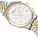 Ferragamo Duo Chrono Silver Tone Dial Two-tone Stainless Steel Bracelet Watch