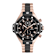 Plein Chrono Royal Black Sunray Dial Two-tone Stainless Steel Bracelet Watch