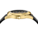 V-Code GMT Black Sunray Dial Leather Strap Watch