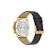 Greca Chrono Wave Black Dial Leather Strap Watch