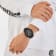 New Fearless Black Dial Silicone Strap Watch