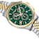 Ferragamo Duo Chrono Green Dial Two-tone Stainless Steel Bracelet Watch