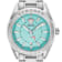 V-Code GMT Blue Sunray Dial Stainless Steel Bracelet Watch