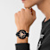 City Rush IP Rose Case Silicone Strap Watch