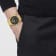 Greca Logo Mens Watch IP Yellow Gold Case Black Guilloché Dial IP Yellow
Gold Bracelet